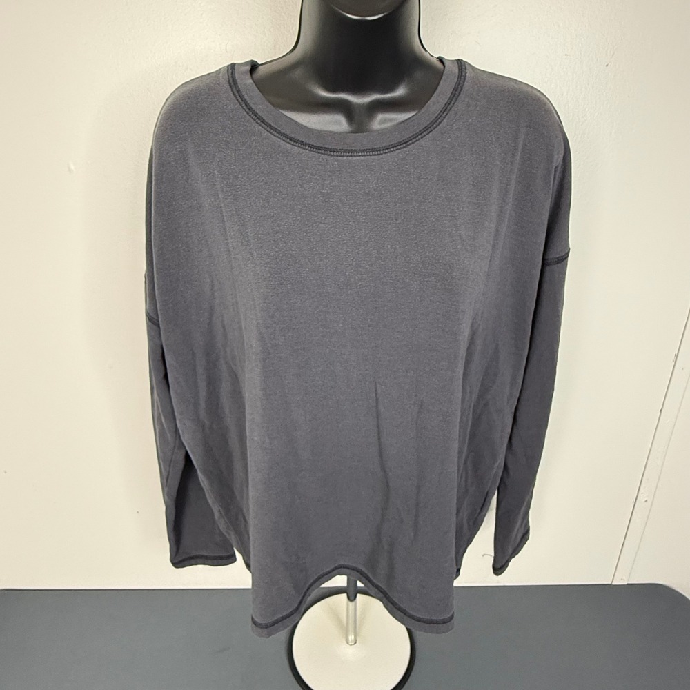 Madewell Sweatshirt Womens S MWL Gray Crewneck Long Sleeve Fleece Modal Relaxed